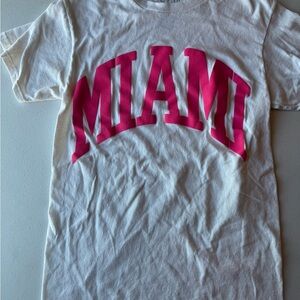Rue 21 Pink 'MIAMI' Print Tee | S